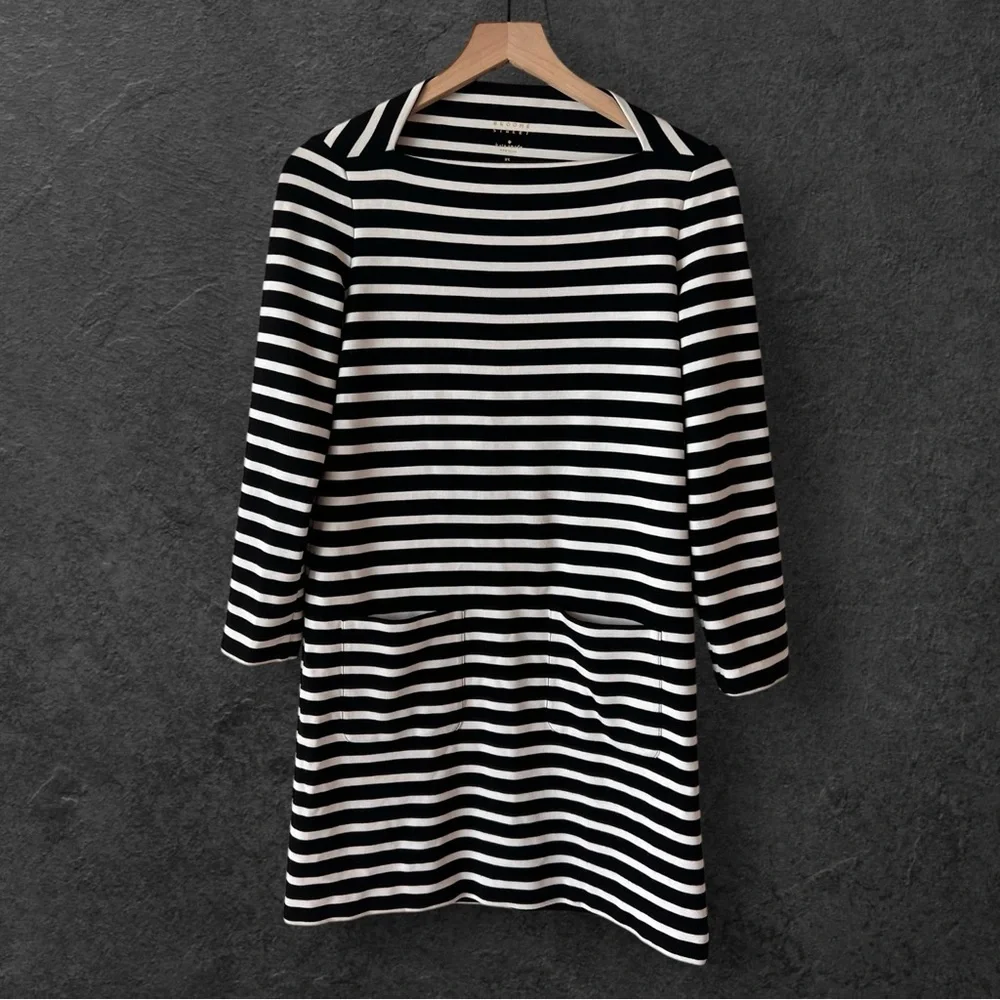 Kate Spade Broome Street Stripe Everyday Shift Dress Black Size XS